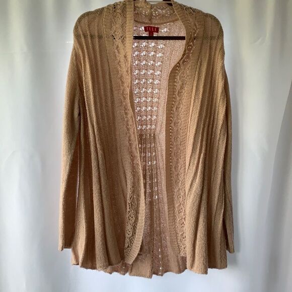 Elle XL open front blush sweater - Picture 1 of 7